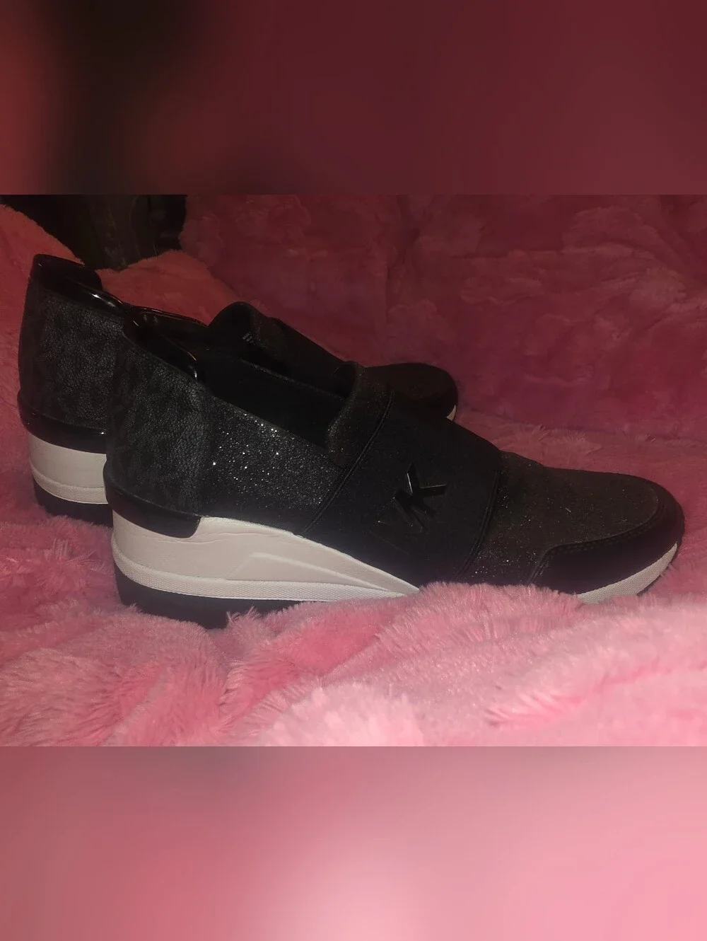 Michael Kors Black Slip-On Platform Sneakers